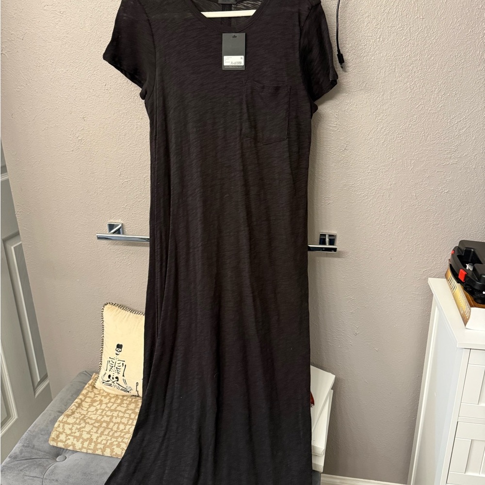 ATM Anthony Thomas Melillo Charcoal Maxi Dress